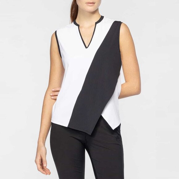 PXG Women's Sleeveless Cross body stripe polo- small - Picture 1 of 4
